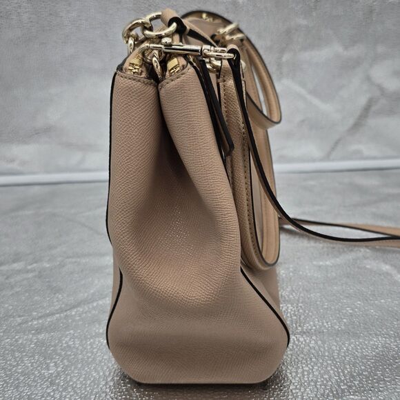 Coach Small Christie Carryall Crossgrain Leather F57520 Beechwood Tan